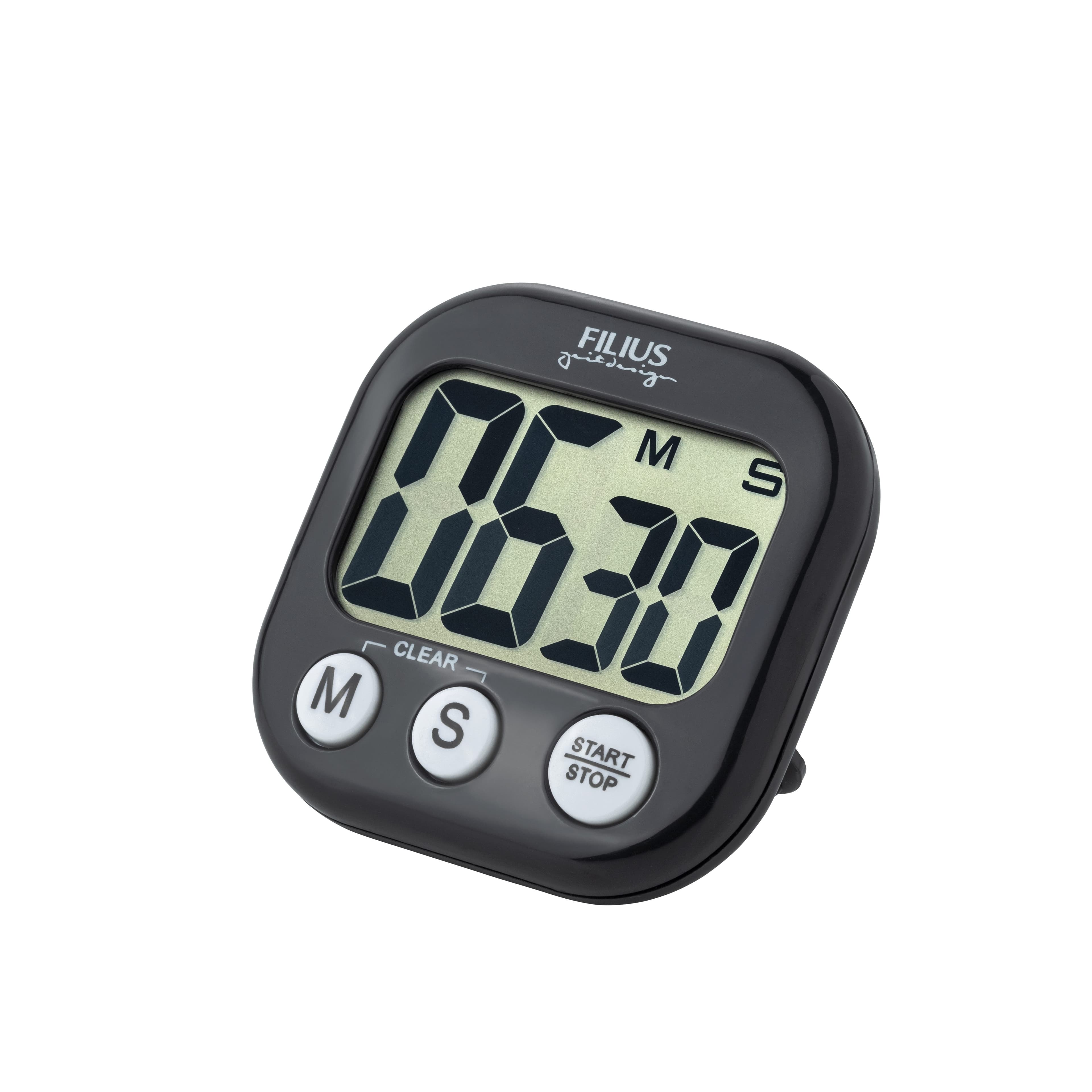 FILIUS ZEITDESIGN Kurzzeitmesser Schwarz Digital mit Piepalarm