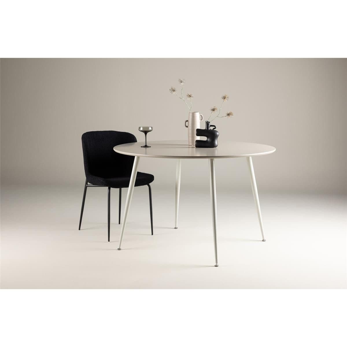BOURGH Esstisch PLAZA Rund Beige MDF Stahl - Bild 2