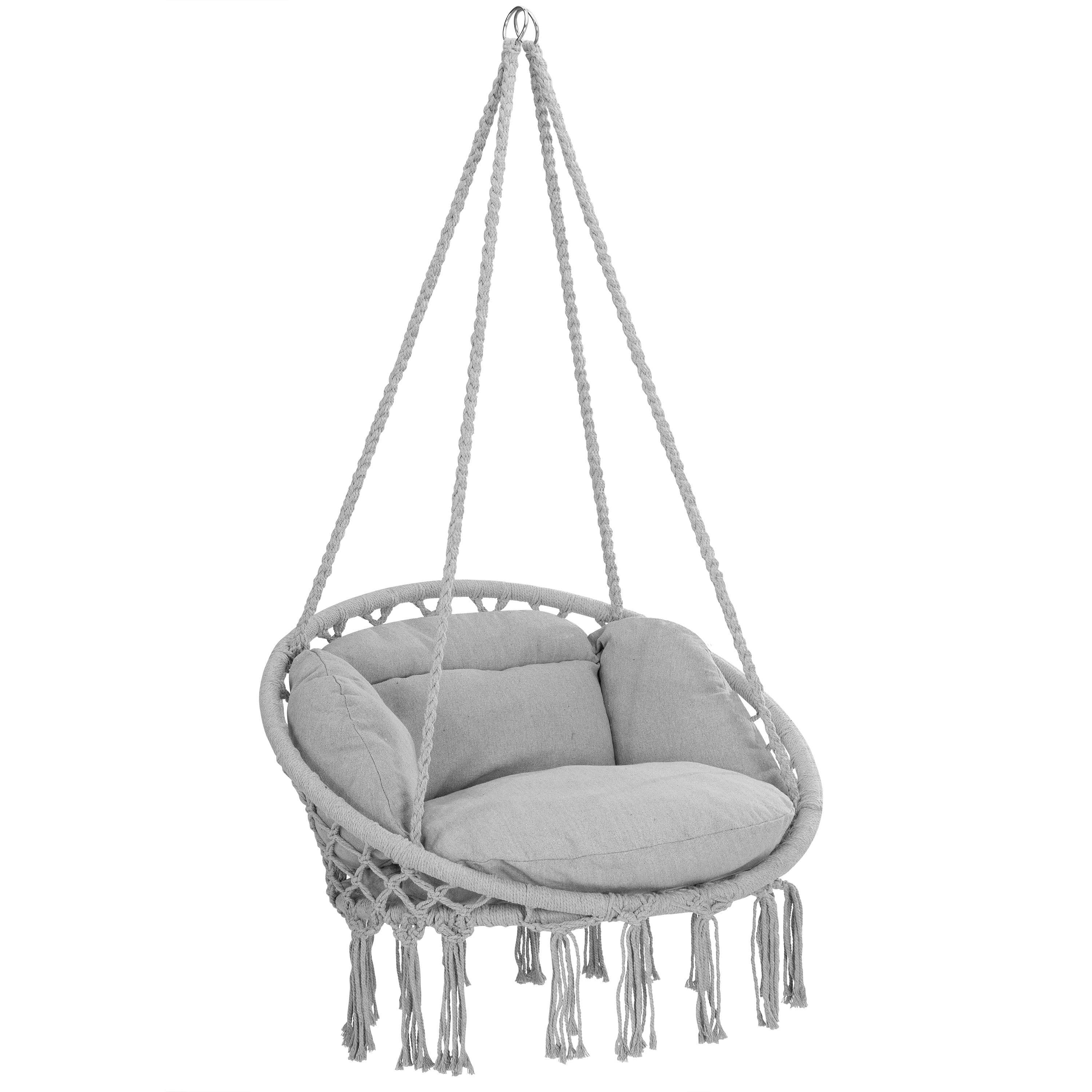 Detex Hängesessel 150kg belastbar weiche Kissen Boho-Design - Bild 2