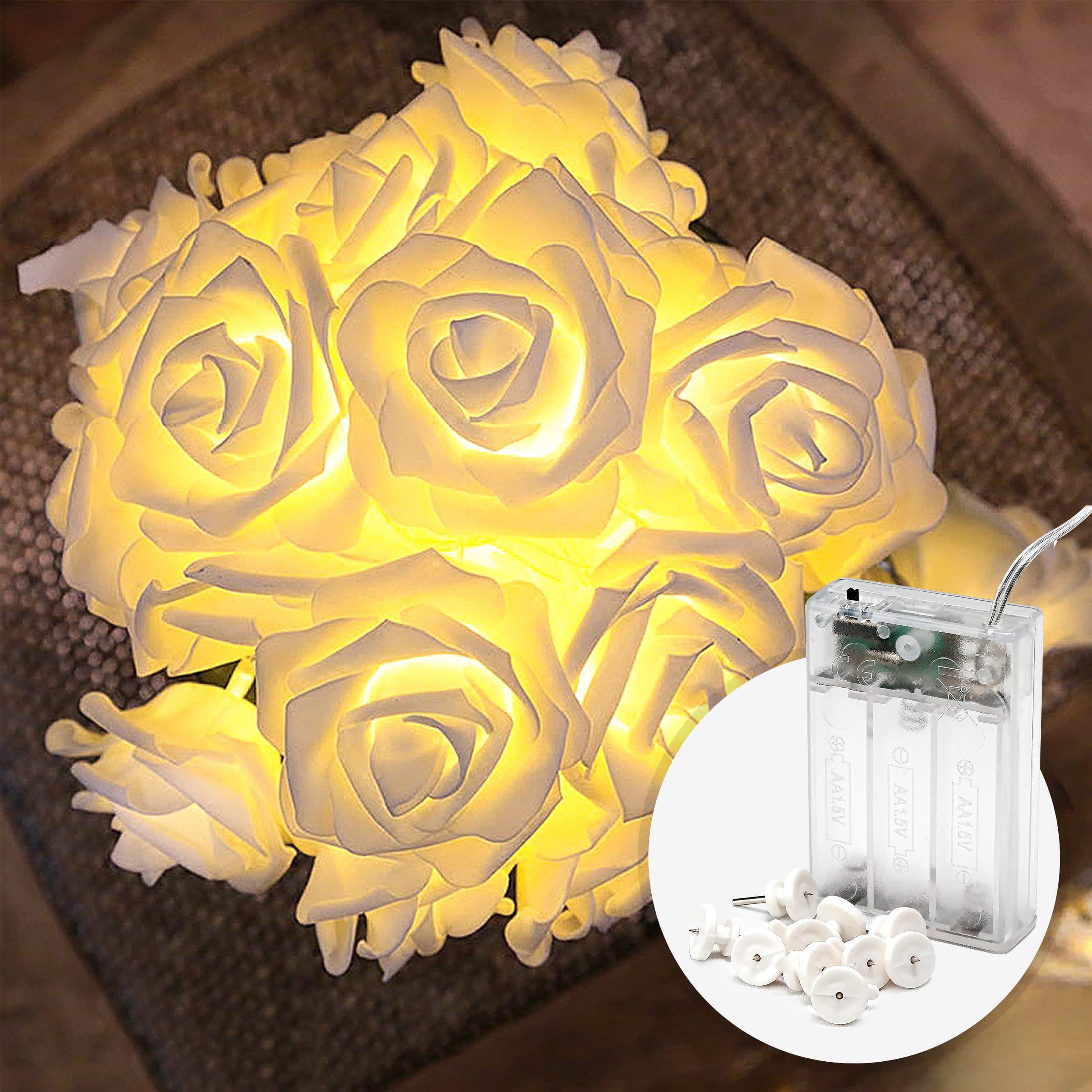 COZY HOME LED-Lichterkette Rosen 5m Warmweiß Batterie & Stecker - Bild 2