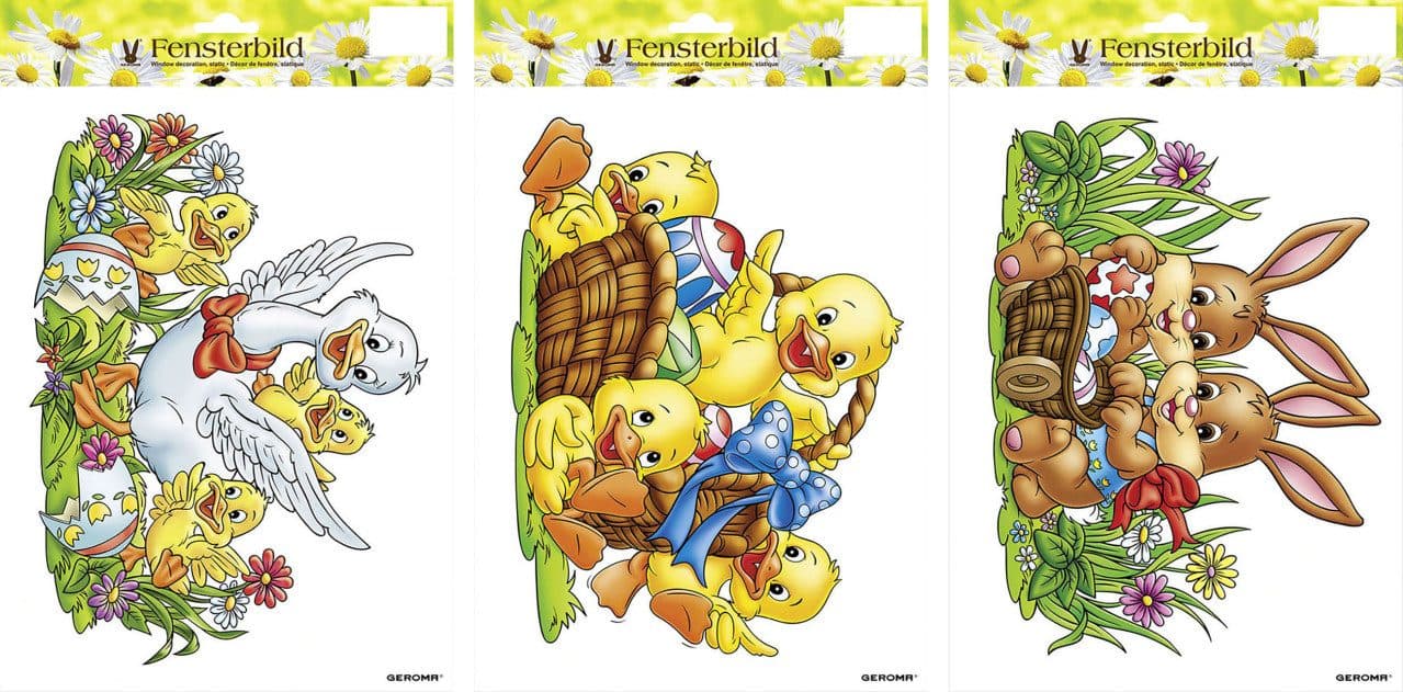 Rodermund Osterdeko Fensterbild mit Ostermotiv 21 x 32 cm