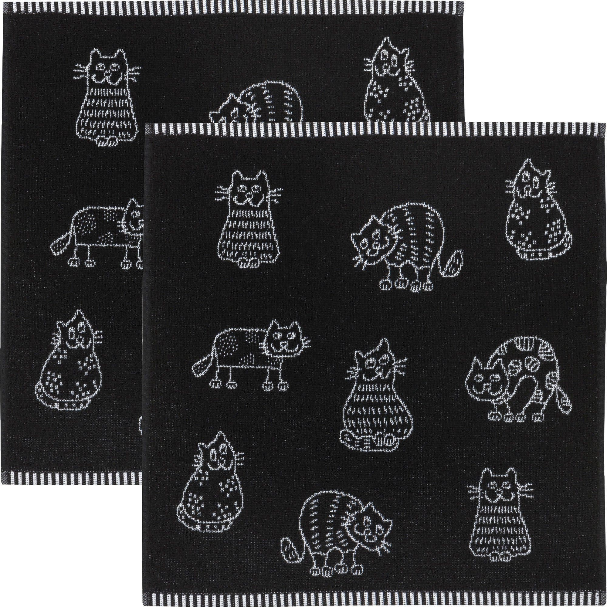 Kracht Frottier-Geschirrtuch 2er-Pack Baumwolle Jacquard-Motiv - Bild 2