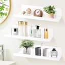 LuxusKollektion Wandregal 3er Set Weiß Acryl Selbstklebend 30cm Bild 2