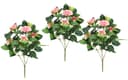 I.GE.A. Kunstblume Rosenbusch Rosa 3er Set Polyester Bild 2