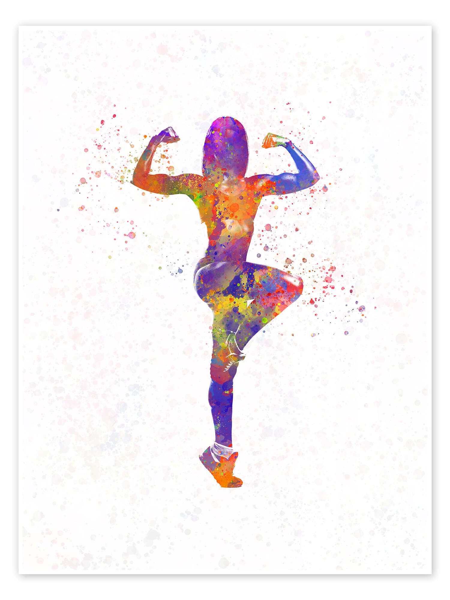 Posterlounge Wandbild Fitnessübung II Bunt Poster - Bild 2