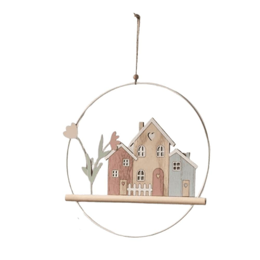 Home-trends24.de Dekohänger Haus Ring Metall Wand Fenster - Bild 2