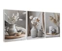 artissimo 3er-Bilderset Wandbilder Beige Weiß Moderne Natur Bild 2