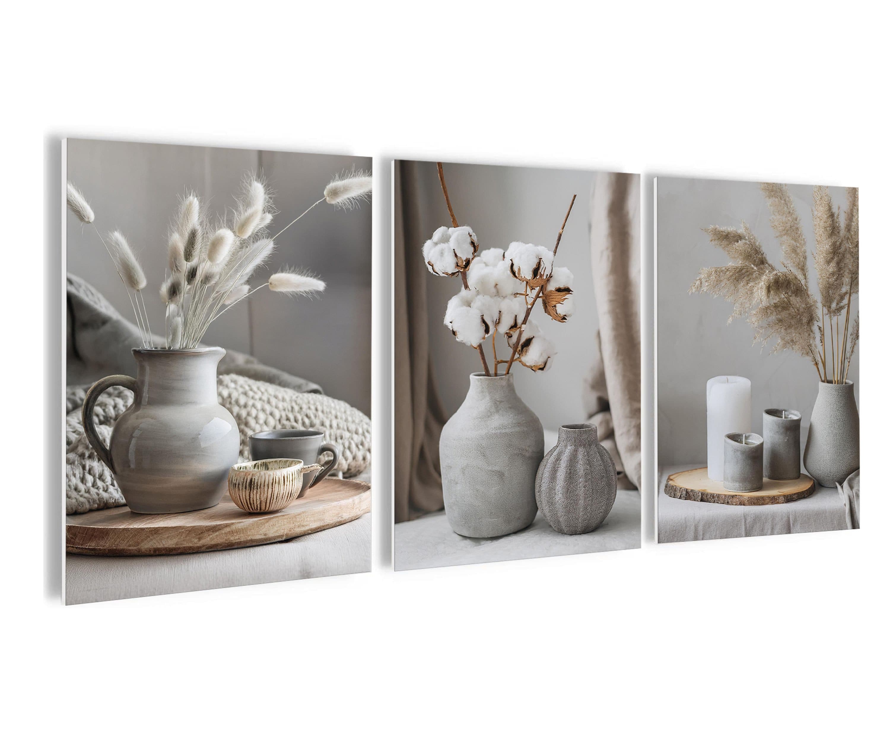 artissimo 3er-Bilderset Wandbilder Beige Weiß Moderne Natur - Bild 2