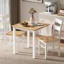 HOMCOM Esstisch Eiche Weiß Moderner Holztisch für 2-4 Personen Bild 2