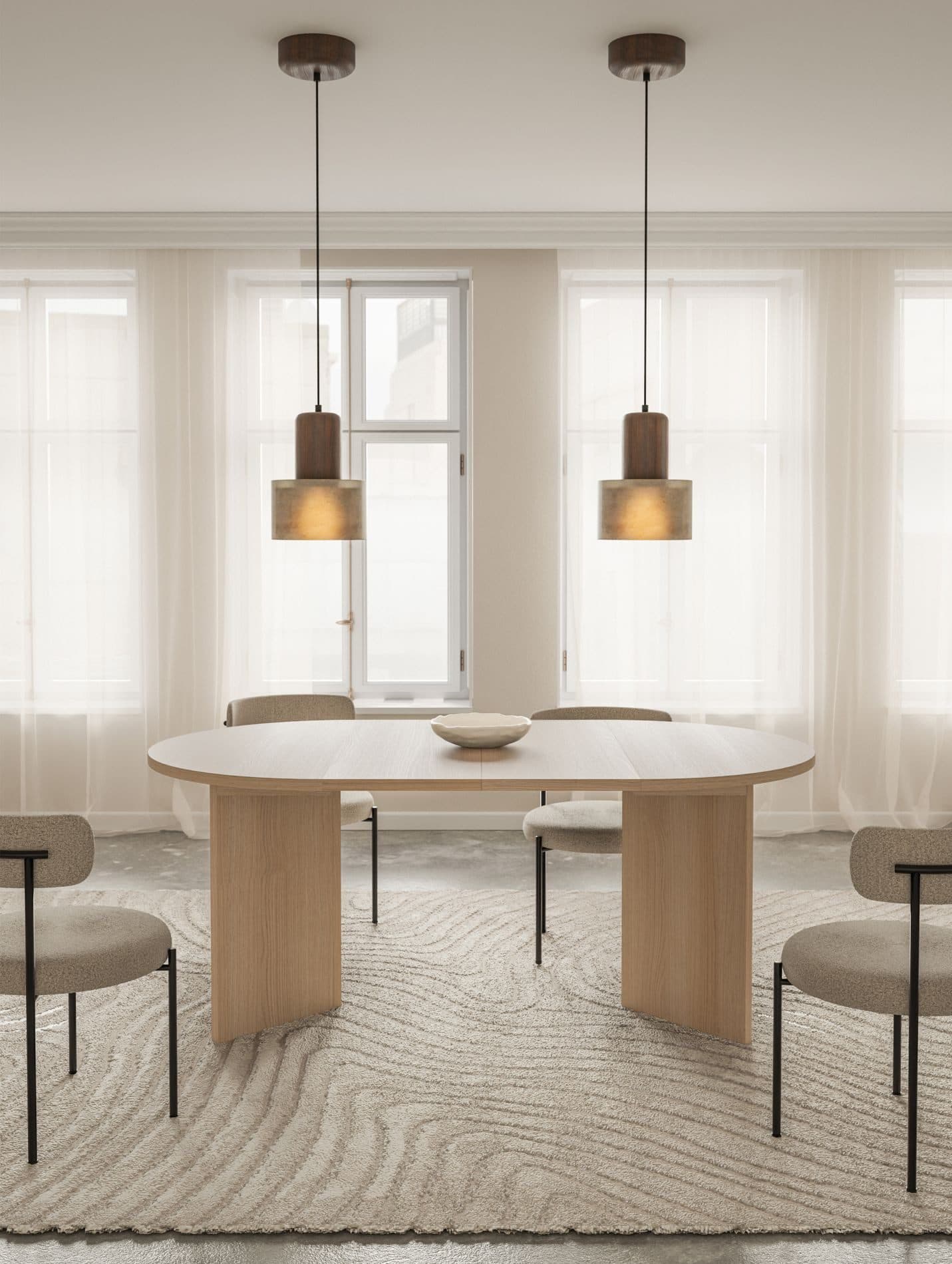 Selsey Esstisch OVO Ausziehtisch Rund Holzoptik Eiche - Bild 2