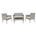 HTI-Living Garten-Essgruppe 4-tlg. Grau-Beige Polyrattan Bild 2