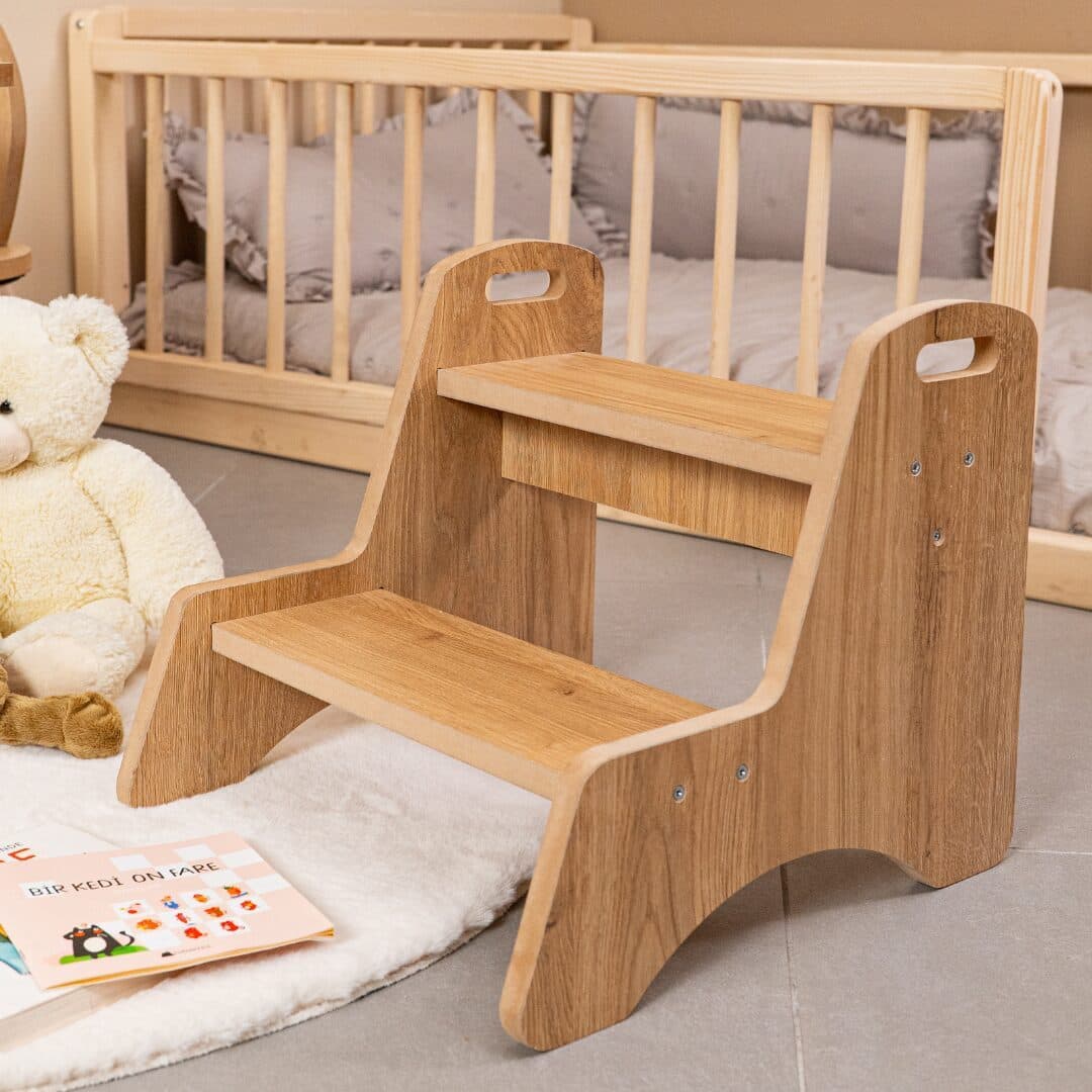 COZYCOLLECTIONS Tritthocker Montessori 2-stufig Naturholz - Bild 2