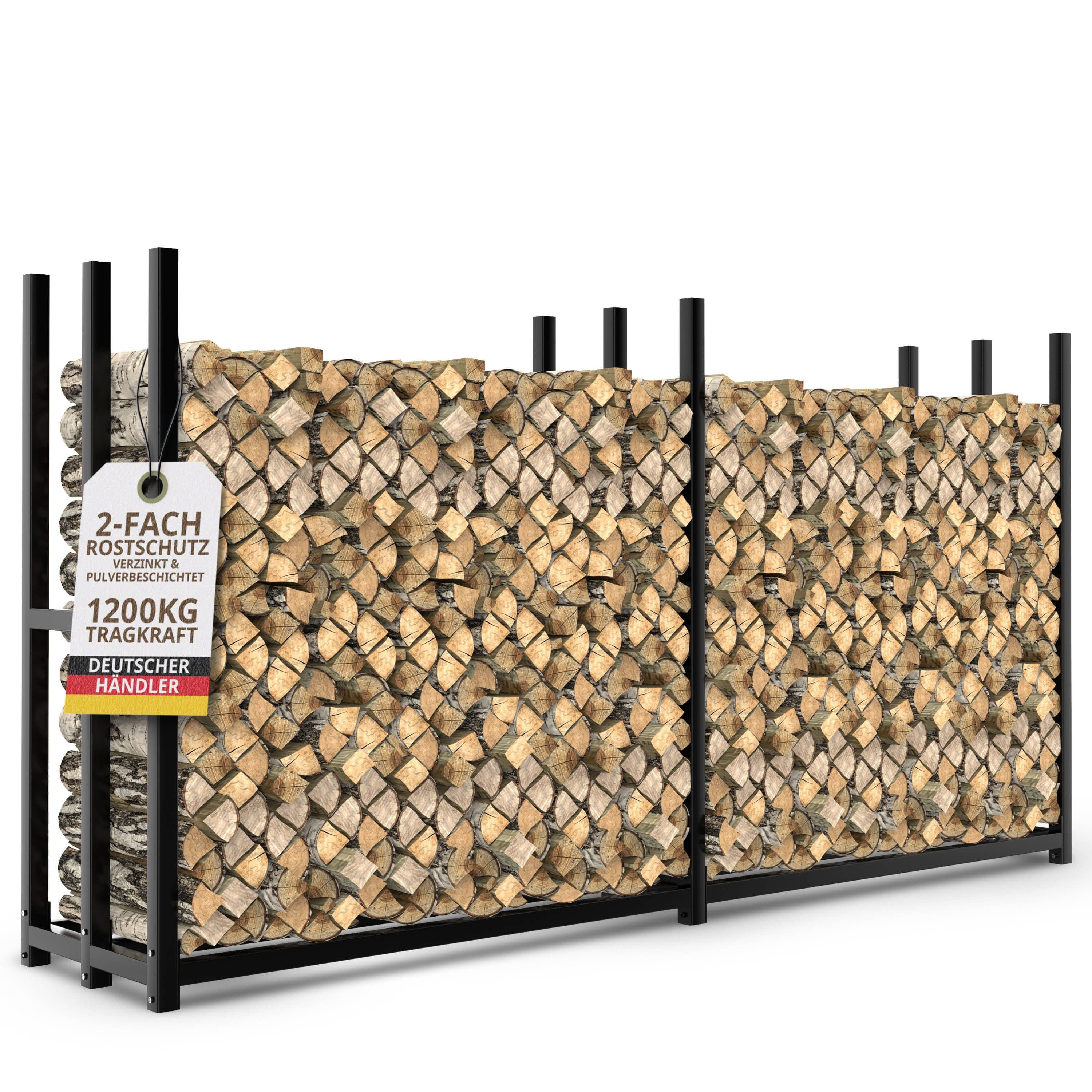 LAWA Living and Lifestyle Kaminholzregal Außen Metall Schwarz Verzinkt - Bild 2