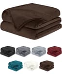 BARBONS Wohndecke Braun Flauschig Kuscheldecke Polyester Bild 2