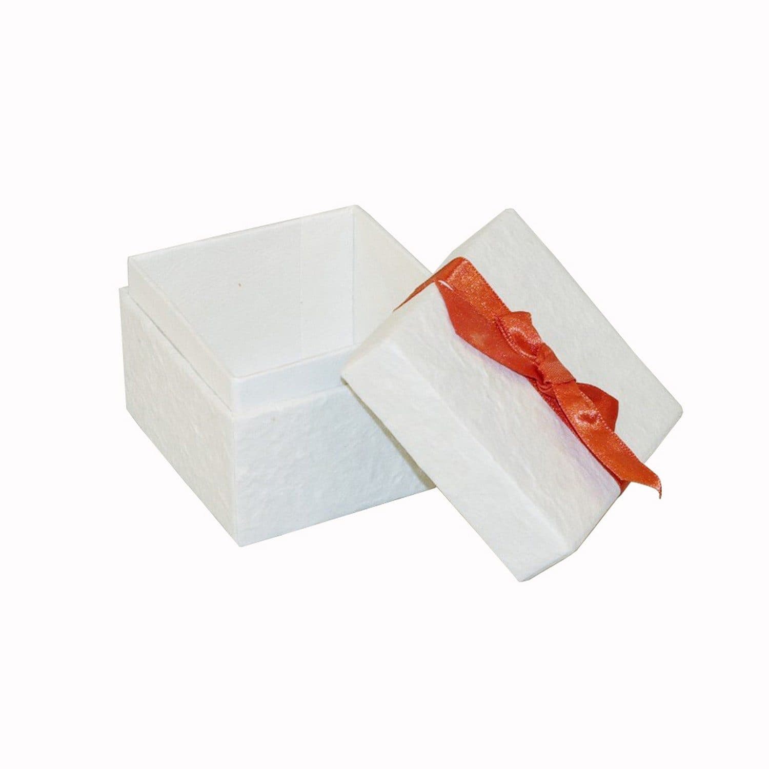 Deko AS Geschenkbox Naturpapier mit roter Schleife