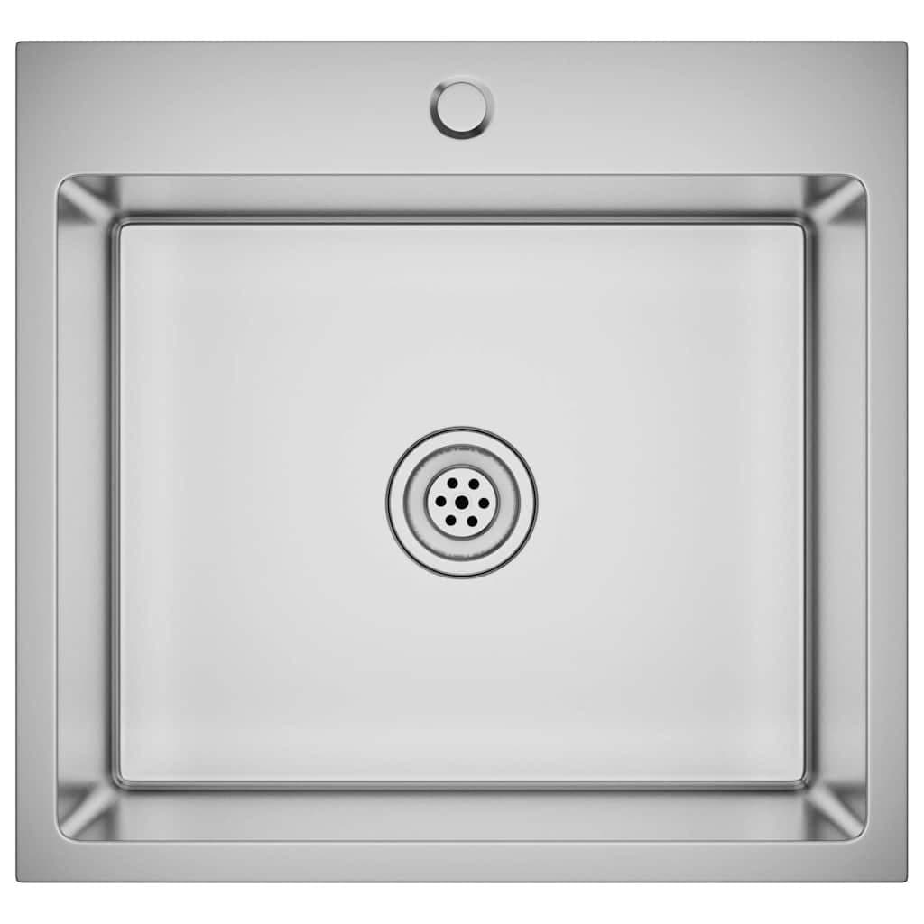 vidaXL Einbauspüle Edelstahl 50/53 cm - Bild 2