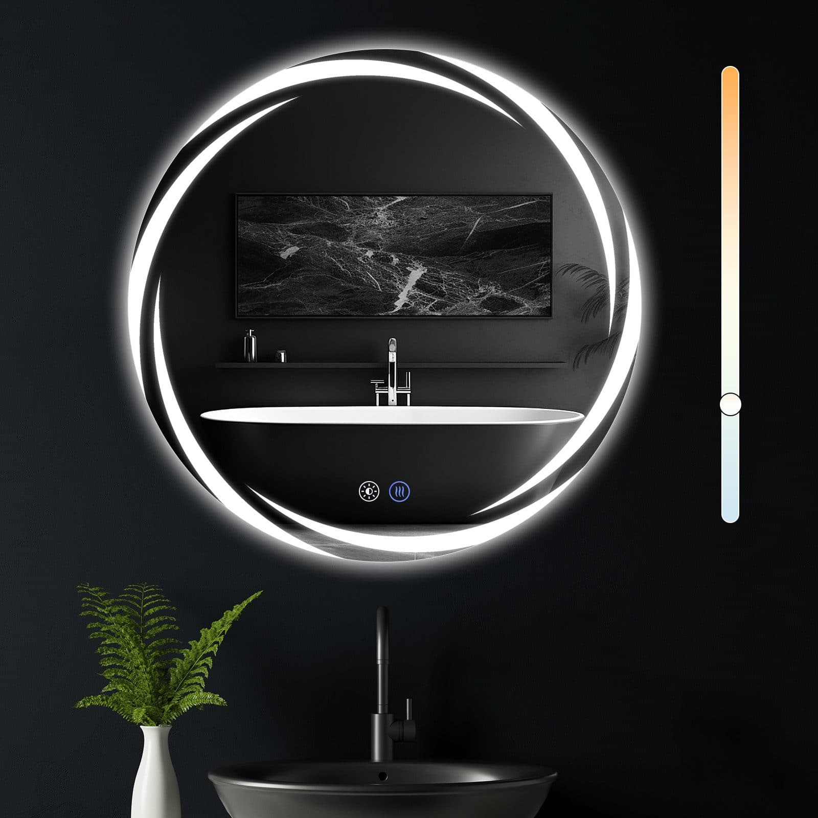 ZMH Badspiegel Rund LED mit Dimmbarer Beleuchtung - Bild 2