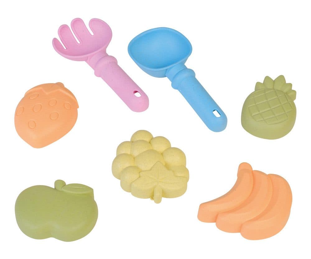 Happy People Sandform-Set Sandspielzeug Biobasiertes Material Mehrfarbig 7 Teile - Bild 2