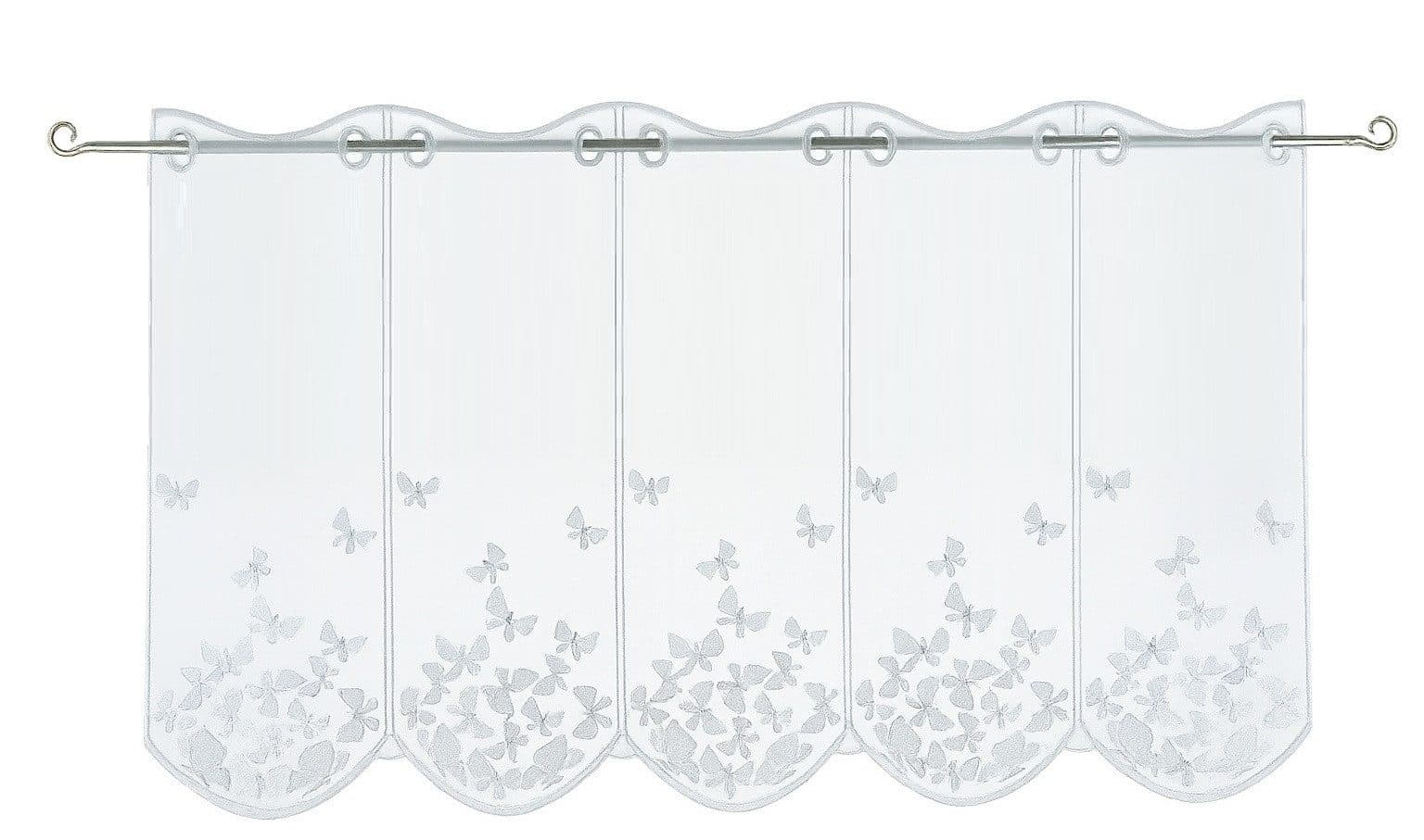 Clever-Kauf-24 Scheibengardine Schmetterling bestickt transparent - Bild 2