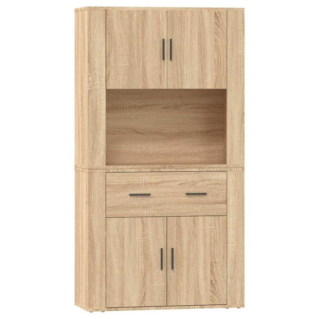 vidaXL Highboard Sonoma-Eiche Holzwerkstoff mit Aufsatz - Bild 2
