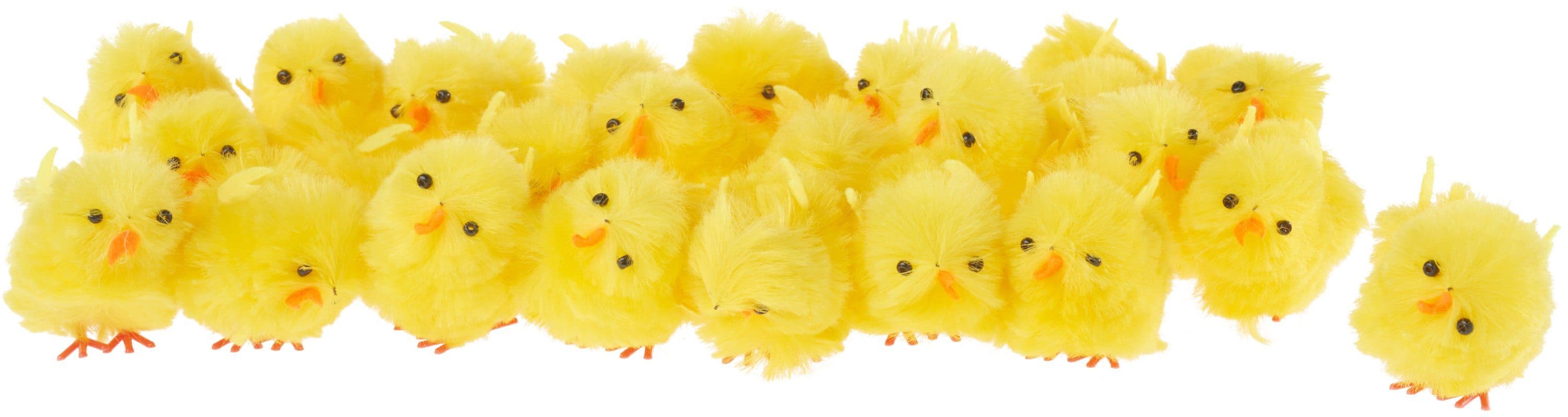 VBS XXL Dekofigur Chenille Küken 24 Stück 5 cm