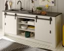 Furn.Design Spülenunterschrank Stove Weiß Anthrazit Landhaus Bild 2