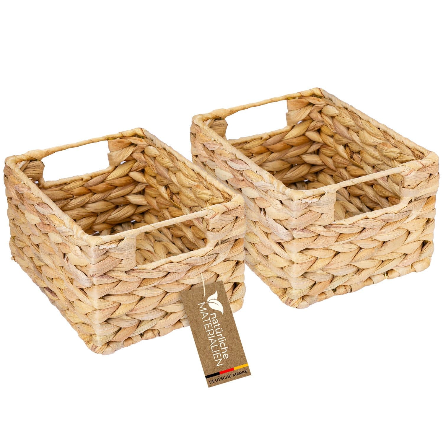 HMF Aufbewahrungskorb Wasserhyazinthe 2er Set mit Griffen - Bild 2