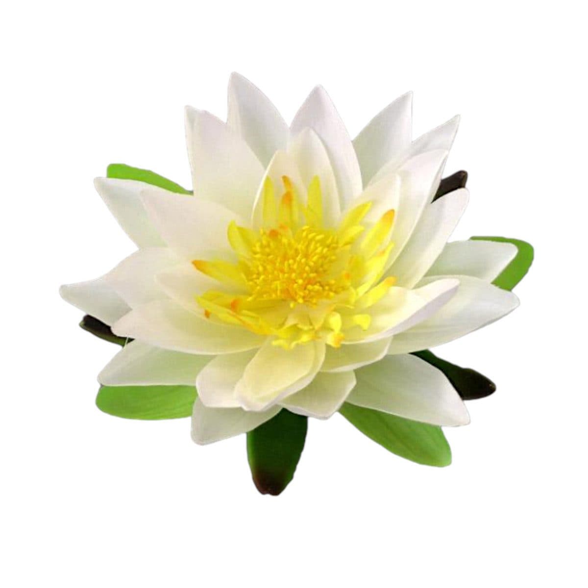 Kunstblume Seidenblume Seerose Lotusblüte Creme/Weiß Gasper