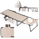 Avestar Gartenliege Klappbar Beige Textilene Bild 2