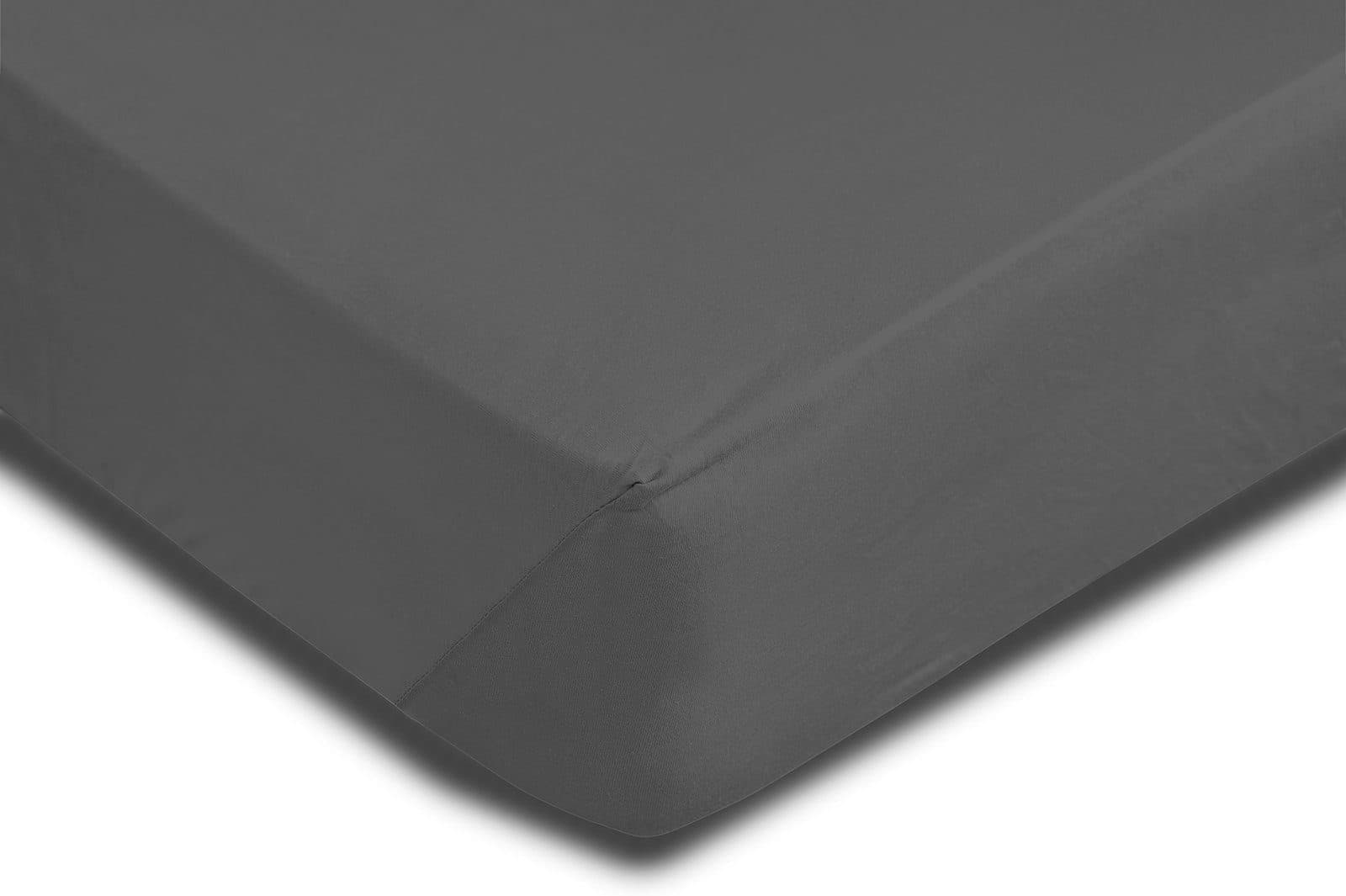 One Home Spannbettlaken Jersey-Elasthan Anthrazit Stretch - Bild 2