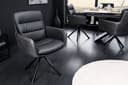 riess-ambiente Polsterstuhl BIG GEORGE Anthrazit Schwarz Echtleder Drehbar Bild 2