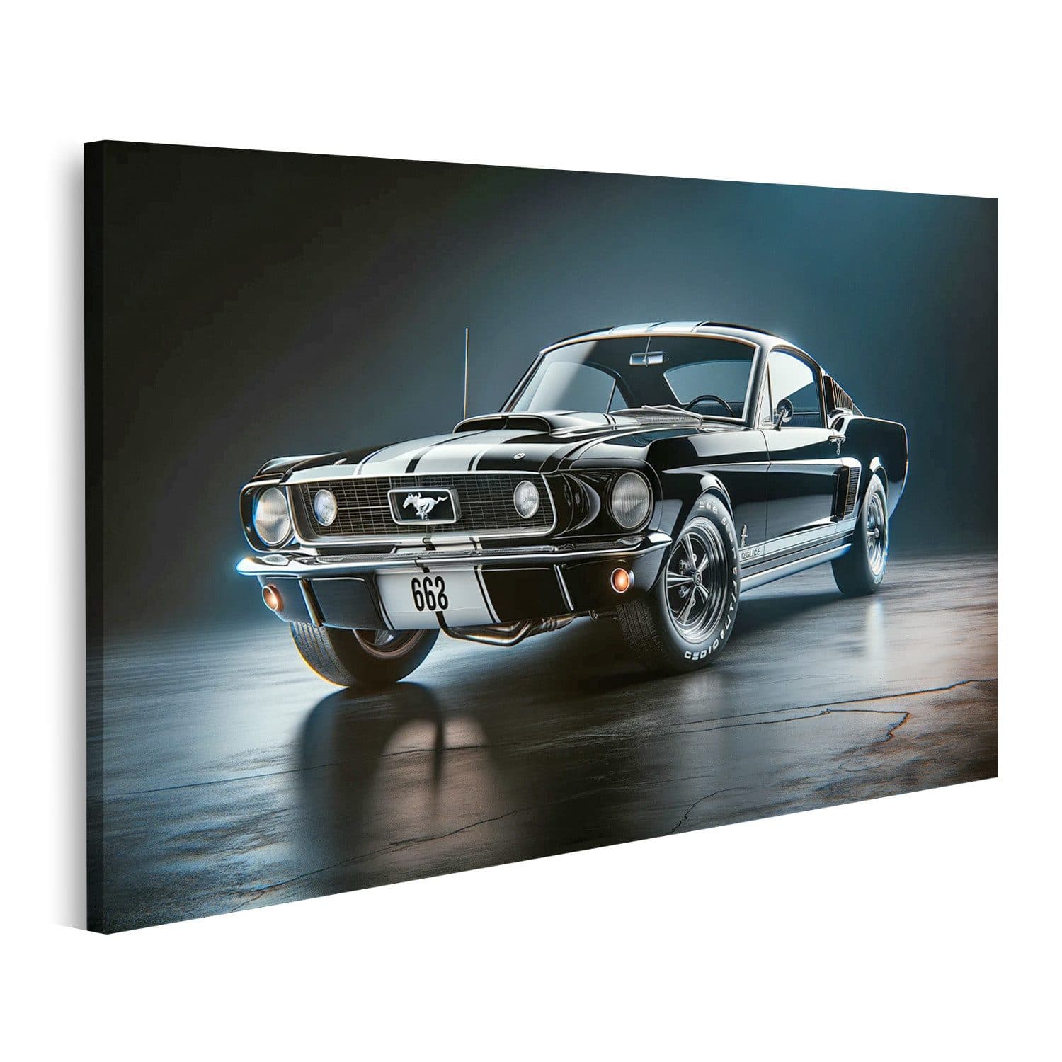 islandburner Leinwandbild Ford Mustang 1960er Muscle Car Wandbild - Bild 2