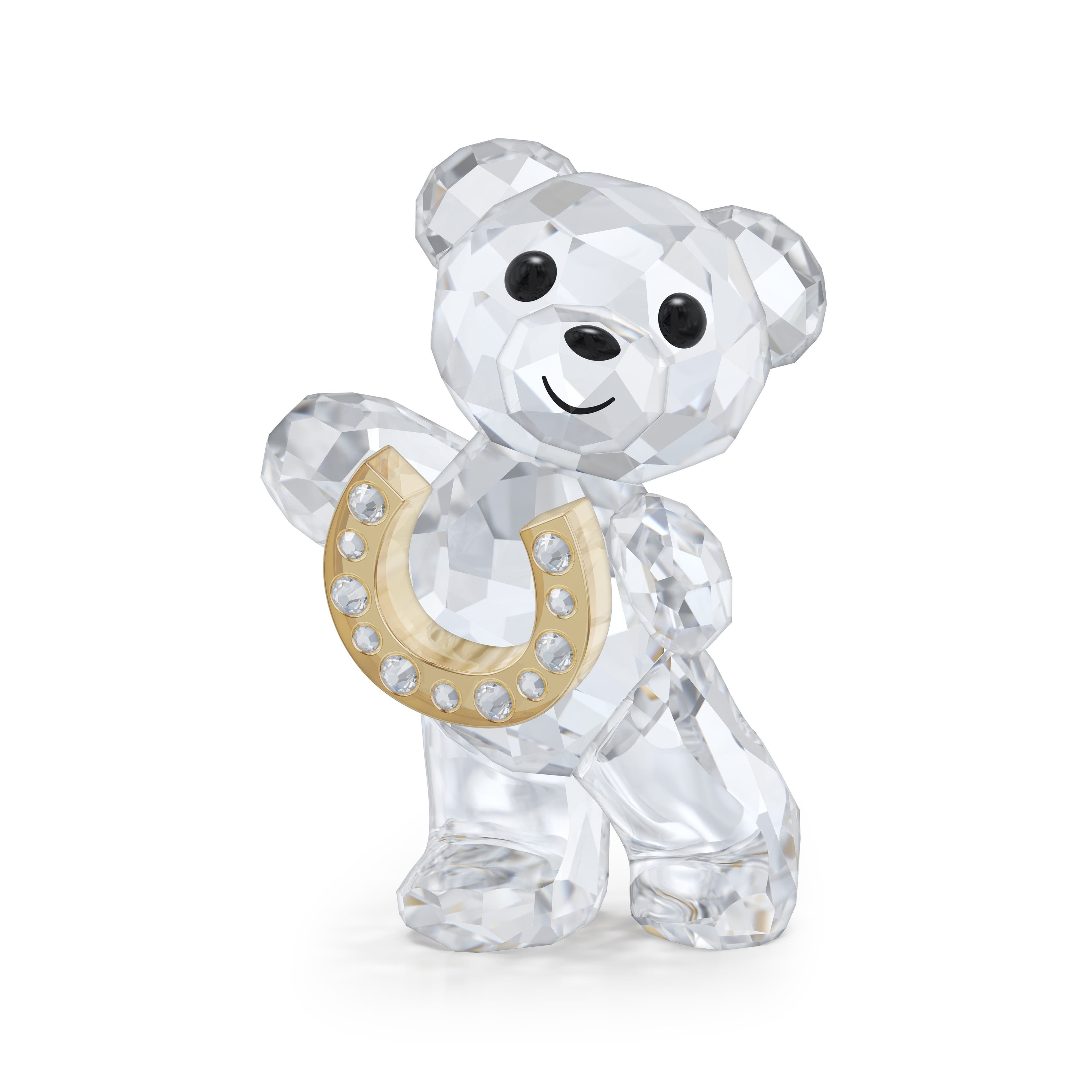 Swarovski Dekofigur Kristallfigur KRIS BEAR LUCKY HORSESHOE