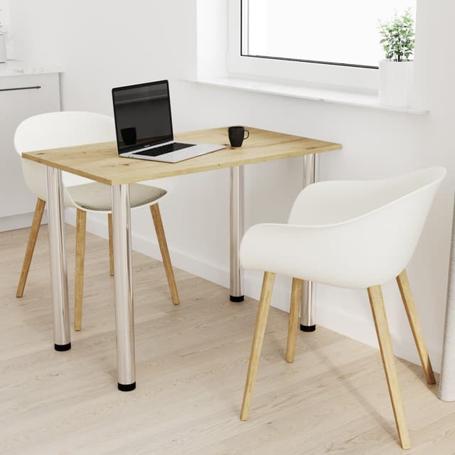 AKKE Esstisch PVC Chrombeine Küchentisch Bürotisch