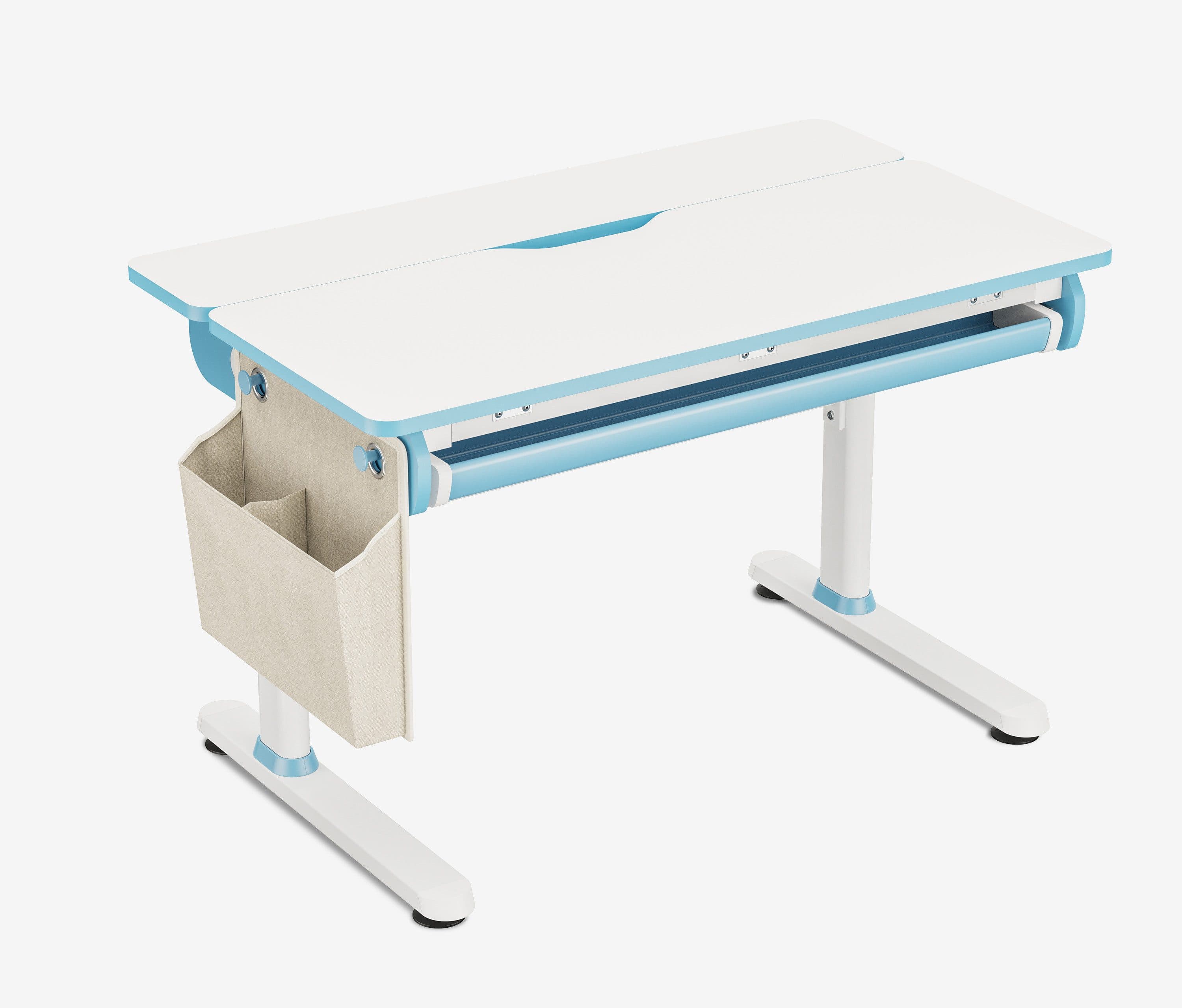 Ergolutions Kinderschreibtisch Manuell Höhenverstellbar Blau