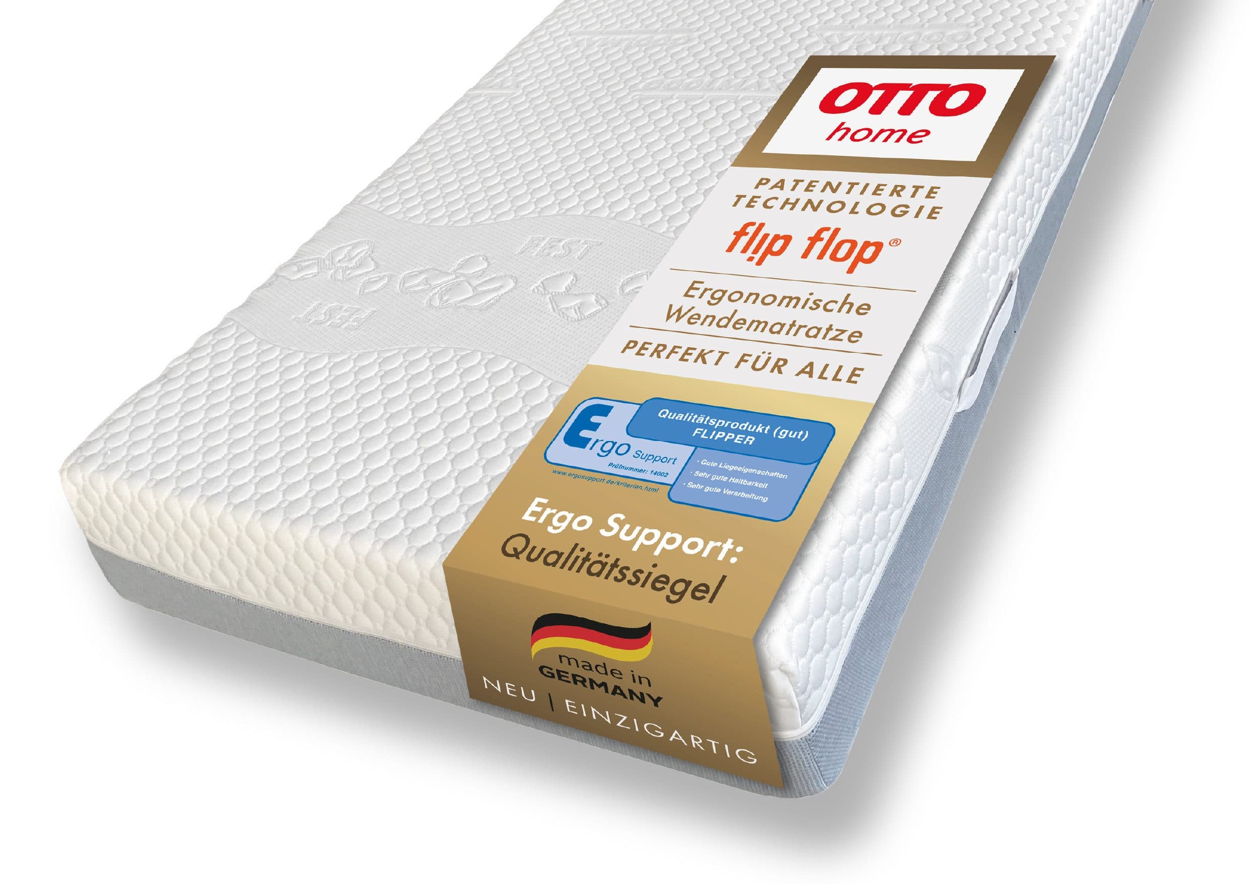 OTTO HOME Flipper Hybridschaum-Matratze Wendematratze Weiß/Blau - Bild 2