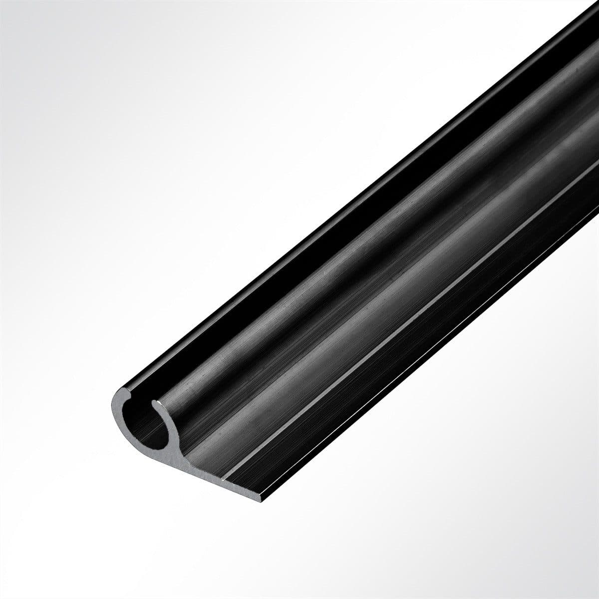 LYSEL® Aluminium Kederschiene 90° schwarz RAL 9005 für Planen & Markisen - Bild 2