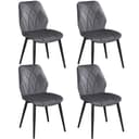 Yaheetech Küchenstuhl 4er Set Dunkelgrau Modern Bild 2