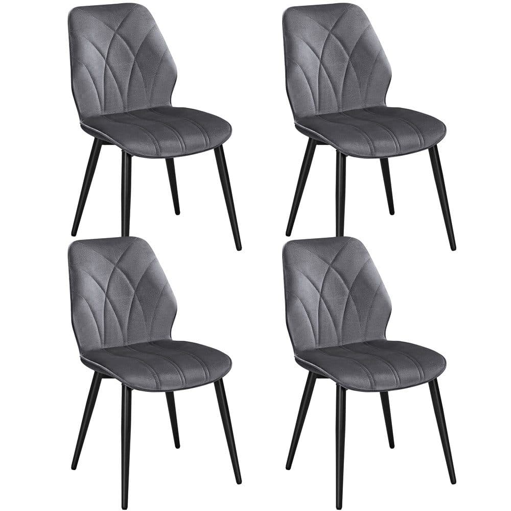 Yaheetech Küchenstuhl 4er Set Dunkelgrau Modern - Bild 2