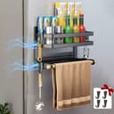 MOPUEA Magnetisches Gewürzregal für Kühlschrank mit 4 Haken Bild 2
