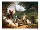 Posterlounge Wandbild Die Jugendfreunde Carl Spitzweg Poster Bild 2