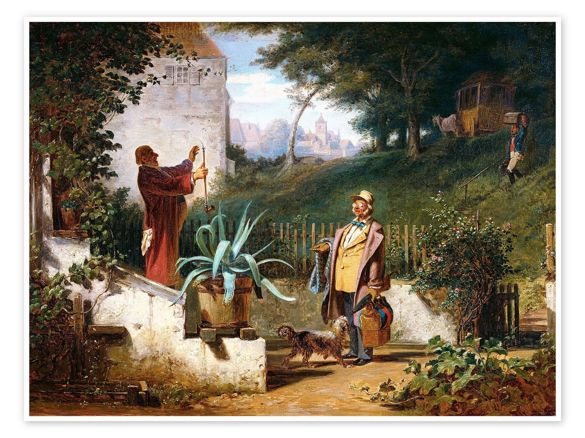 Posterlounge Wandbild Die Jugendfreunde Carl Spitzweg Poster - Bild 2