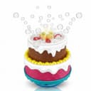 alldoro Seifenblasenmaschine Torte mit LED-Licht & Happy Birthday Lied, Bunte Seifenblasenkanone für Geburtstag, Hochzeit & Party Bild 2