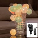 COZY HOME LED-Lichterkette Cotton Balls Rosa Warmweiß 6m Strombetrieben Bild 2