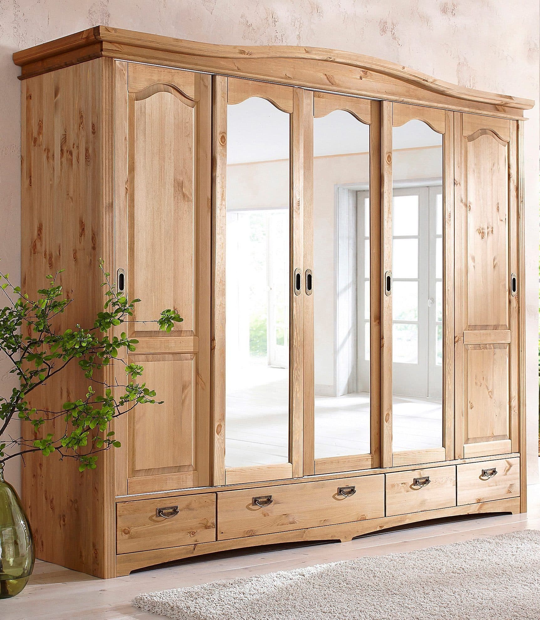OTTO HOME Schiebetürenschrank Konrad Landhausstil Kiefer Beige - Bild 2