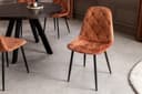 riess-ambiente Esszimmerstuhl GLAMM Rostbraun Schwarz Chenille Metall Bild 2