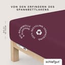 SCHLAFGUT Spannbettlaken PURE Bio-Baumwolle Jersey Lila Deep Bild 2