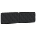 vidaXL Bett Kopfteil-Kissen Schwarz 180 cm Samt Bild 2