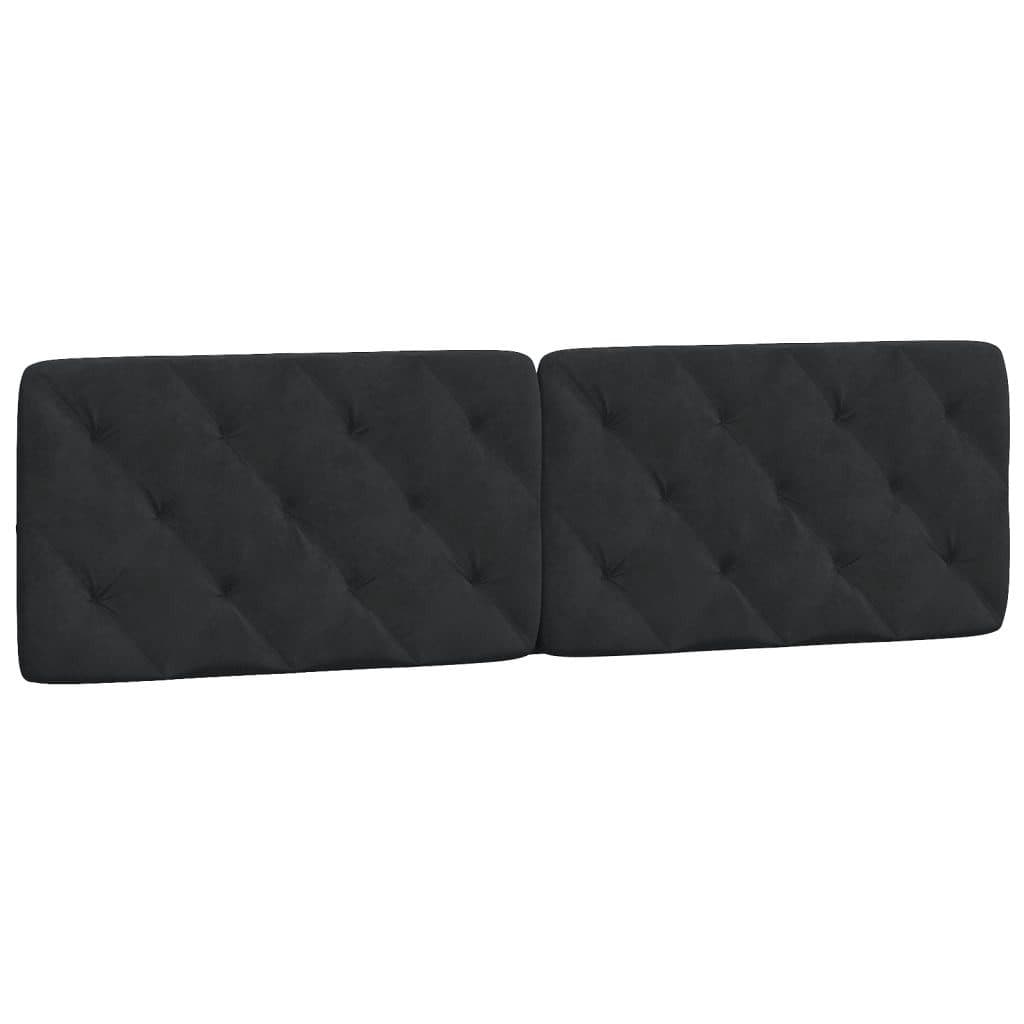 vidaXL Bett Kopfteil-Kissen Schwarz 180 cm Samt - Bild 2