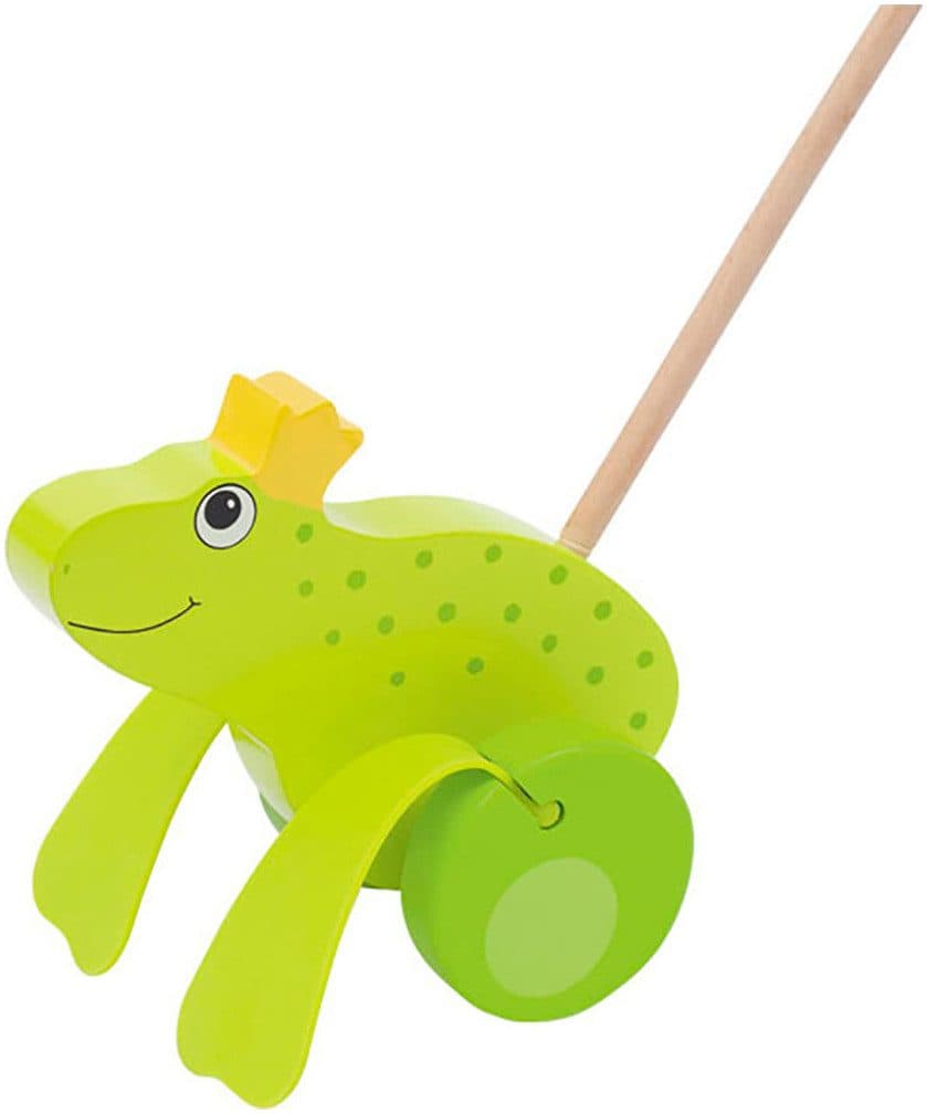 Goki Schiebestab Schiebetier Froschkönig aus Holz
